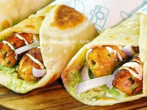 Chicken Kabab Cheese Paratha Roll