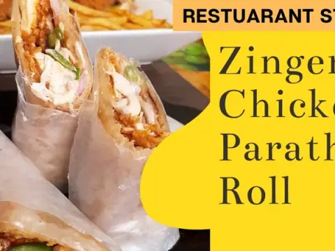 Crunchy Chicken Paratha Roll